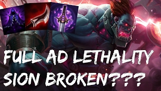 Full AD Lethality Sion OneShots  League of Legends [upl. by Lauretta]