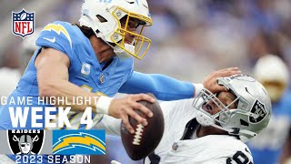 Las Vegas Raiders vs Los Angeles Chargers  2023 Week 4 Game Highlights [upl. by Burnie812]