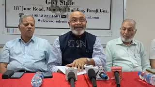 Indian Red Cross Society Goa State Branch press conference on newly elected Red Cross panel [upl. by Shishko32]