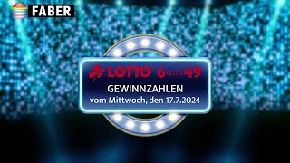 FABER Lotto · LottoGewinnzahlen vom Mittwoch den 17072024 [upl. by Anitsud514]