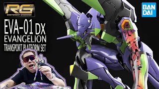 รีวิว อิวาเกเลี่ยน EVANGELION RG UNIT01 DX TRANSPORT PLATFORM SET  speed build ประกอบ [upl. by Ennirak971]