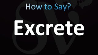 How to Pronounce Excrete CORRECTLY [upl. by Aggappe]