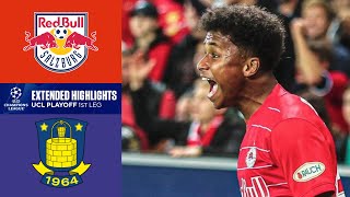 Salzburg vs Brøndby Extended Highlights  UCL Playoff 1st Leg  CBS Sports Golazo [upl. by Ursi]