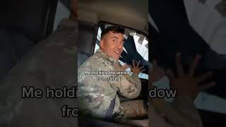 Getting A Carwash With a Broken Window militaryshorts carwash usarmy viralshortvideo [upl. by Rufford]