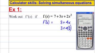 CASIO FX 991ES PLUS  Calculator skills  differentiation [upl. by Gnues]