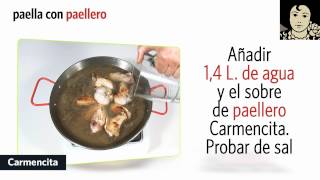 MICRO RECETA PAELLA CON PAELLERO CARMENCITA ESP [upl. by Aneelad101]