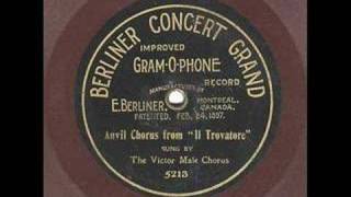 The Victor Male Chorus  Anvil Chorus  1902  From 78 RPM [upl. by Harret]