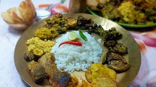 Rannapuja Special Thali Sajano  Special Thali Video  রান্নাপূজা স্পেশাল থালি সাজানো [upl. by Ayirp]