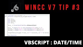 WinCC V7 Tip3 DateTime How to display actual datetime in WinCC V7 SCADA VBScript PART12 [upl. by Kennith402]