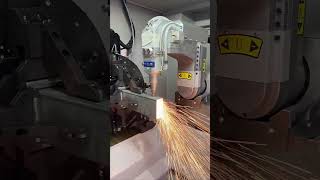 SteviS Laser Big size galvanized steel pipe 3D 5axis laser cutting machine lasercuttingmachine [upl. by Auop]