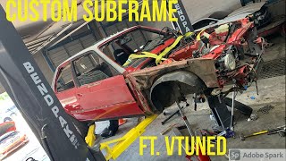 Building an e30 m3 conversion part 6 Building a custom subframe frame Ft Vtuned [upl. by Hett451]