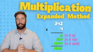 3 Digit By 1 Digit Multiplication Expanded Form  The Maths Guy [upl. by Akemehc7]