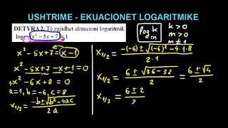 15 Matematika klasa 11 Mesimi 15 Ushtrime Ekuacionet logaritmike [upl. by Aketal649]