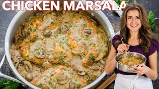 Creamy Chicken Marsala Recipe  30 Minute Dinner [upl. by Reklaw]