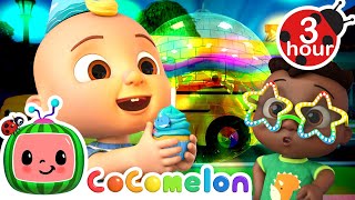 Wheels on JJs Birthday Bus 🚌 CoComelon Nursery Rhymes and Kids Songs  3 HOURS  After School Club [upl. by Ahsiaa434]