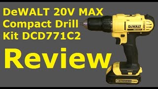 Dewalt 20V Max Compact Drill DCD771 Review [upl. by Yolande]