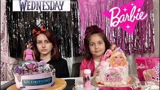 BARBİE WEDNESDAY PASTA YAPIYOR ZEYNEP HİRANURبابا جاب لي بالون  جنى مقداد  طيور بيبي [upl. by Josee]