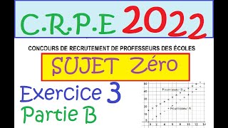 CRPE 2022 sujet zéro MATHS ex3 partie B les disques et le papier Fonction lecture graphique [upl. by Ardnaskela]