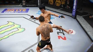 quotBe Like Waterquot  Bruce Lee vs Renan Barao  UFC 2 Online Game play [upl. by Eimmot]