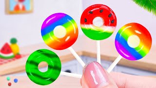 Delicious Rainbow Donut Cocomelon Jelly 🍉 Dessert Miniature Honey Jelly Ideas 🌈 Little Cakes Corner [upl. by Wilder]