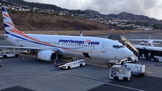 Madeira Airport SmartWings Boeing 737 landing Takeoff [upl. by Kirchner]