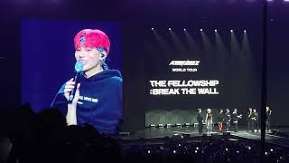 Wooyoung ending ment full  Ateez Newark 112822 [upl. by Lasley622]