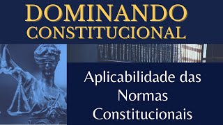 Dominando Constitucional 4  Aplicabilidade das Normas Constitucionais [upl. by Aymahs566]