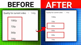 How to Fix MISSING Video Quality 240p amp 480p  240p amp 480p not Showing Problem Solution [upl. by Nawram802]