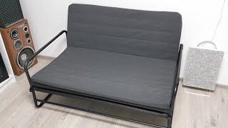 Assembling IKEA furniture  HAMMARN  Sofabed dark greyblack 120 cm [upl. by Koorb51]