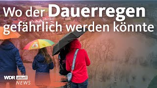 Hochwasser in Deutschland Dauerregen und Überflutungen in NRW gehen weiter  WDR aktuell [upl. by Norac268]