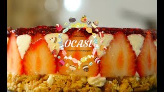 unbaked cheesecake with strawberry Recipe プロが作る本格簡単ストレペリーチーズケーキ レシピ [upl. by Eelatsyrc]