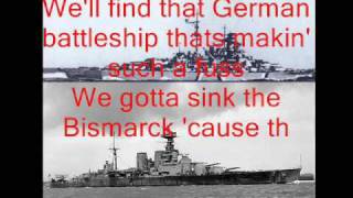 Johnny Horton  Sink the Bismarck with lyrics [upl. by Sillad]