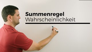 Summenregel in der Wahrscheinlichkeit Stochastik  Mathe by Daniel Jung [upl. by Leugar]