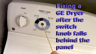 How to fix a GE dryer when the knob falls inside [upl. by Westberg]