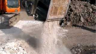 Dig A Crusher MB BF 601 crushing waste tiles to reuse into primary feed [upl. by Felisha]