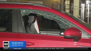 Cars vandalized in Chicagos Lincoln Square [upl. by Ydnir]