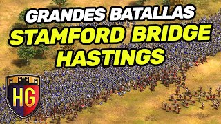 Batallas de STAMFORD BRIDGE y HASTINGS  Age of Empires 2 [upl. by Bevon485]