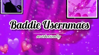 10 Baddie Usernames Ideas Unique💗 [upl. by Yrekaz]