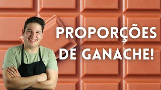 PROPORÇÕES DE GANACHE Recheio Blindagem Ao leite Branco Meio amargo Tem sim tudo aqui [upl. by Pascoe]