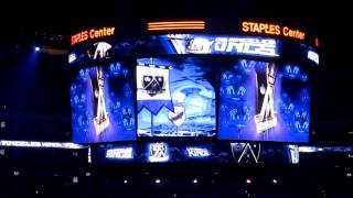 Los Angeles Kings Intro with new LIVE 4HD Scoreboard System by Panasonic [upl. by Feerahs793]