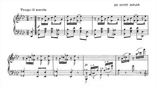 “Maple Leaf Rag” Scott Joplin  Part 1 “Follow Score” P Barton FEURICH piano [upl. by Einnol]