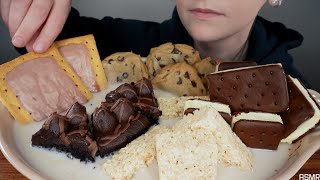 ASMR Chocolate Dessert In Milk Chocolate Cake Ice Cream Sandwiches Cookies Smores Pastry [upl. by Lan]