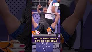 Ashok Malik in powerlifting final  Paralympics Highlights  JioCinema [upl. by Nallid]