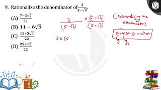 Rationalise the denominator of 35 3 [upl. by Enytnoel427]