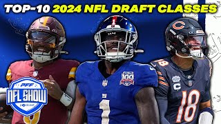 Top10 2024 NFL Draft Classes New York Giants Washington Commanders Highlight Top Rookies  PFF [upl. by Anayhd]