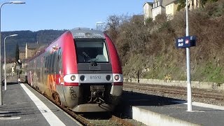 Des trains sur le translozerien et la ligne des Cévennes sous le soleil février 2017 [upl. by Willing534]