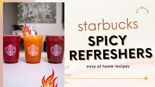 Starbucks Spicy Refreshers At Home Recipes [upl. by Akihc]