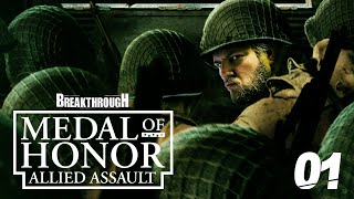 🎖️WALKA TRWA❗ Medal of Honor Allied Assault  Breakthrough 01 [upl. by Maharva]