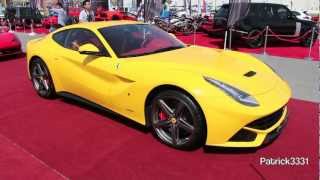 Ferrari F12 Berlinetta  bright yellow [upl. by Alaekim662]