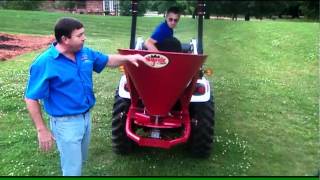 Agrex Fertilizer Spreader in Action by Everything Attachments [upl. by Eugnimod]